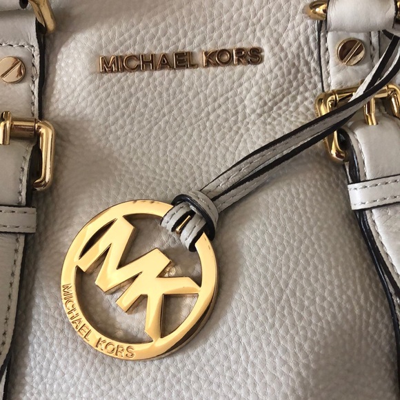 Michael Kors Bedford Ivory Leather Satchel - Picture 7 of 8